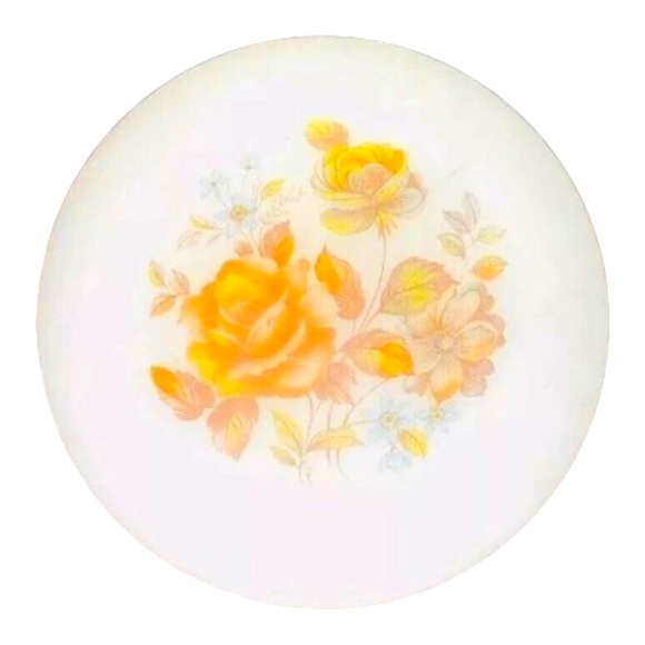 Domed Ceiling Shade Hand Painted 1930s Frosted Glass Dome Vintage Light Flowers - Picture 7 of 7